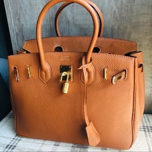 Leather Handbag Brown